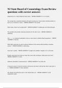 NJ State Board of Cosmetology Exam Review questions with correct answers&period;