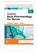 Test Bank for Clayton&rsquo;s Basic Pharmacology for Nurses 19th Edition by Michelle J&period; Willihnganz&comma; Samuel L&period; Gurevitz&comma; Bruce D&period; Clayton