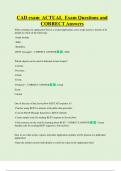 CAD   Bundled Exam Questions WITH  CORRECT Answers