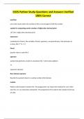D335 Python Study-Questions and Answers Verified 100&percnt; Correct