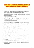 NEW 2025 LANGUAGE AND LITERACY EXAM QUESTIONS WITH CORRECT ANSWERS