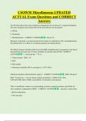 CSOWM Miscellaneous UPDATED   ACTUAL Exam Questions and CORRECT  Answers