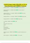 CSOWM Study Guide UPDATED  ACTUAL  Exam Questions and CORRECT Answers
