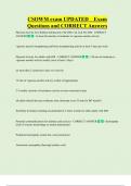 CSOWM exam UPDATED    Exam  Questions and CORRECT Answers