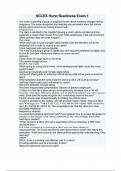 NCLEX Hurst Readiness Exam 1