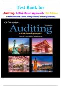 Test Bank for  Auditing&colon; A Risk-Based Approach 12th Edition by Karla Johnstone-Zehms&comma; Audrey Gramling and Larry Rittenberg isbn-9780357721872 All Chapters Complete Guide Graded A&plus; LATEST