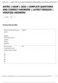 ASTRO 1 EXAM 1 2025 &vert; COMPLETE QUESTIONS AND CORRECT ANSWERS &vert; LATEST VERSION &vert; VERIFIED ANSWERS