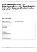 Social Work Comprehensive Exam &sol; Comprehensive Study Guide &ndash; Expert Strategies&comma; Review of Key Quizzes&comma; and Practice Questions for Guaranteed Success