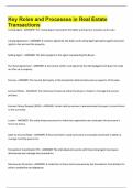 Key Roles and Processes in Real Estate Transactions