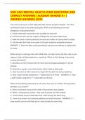 NUR 2459 MENTAL HEALTH EXAM QUESTIONS AND CORRECT ANSWERS &vert; ALREADY GRADED A&plus; &vert; VERIFIED ANSWERS &vert;2025