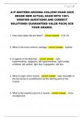 A&plus;P MIDTERM ARIZONA COLLEGE EXAM 2025&vert;  BRAND NEW ACTUAL EXAM WITH 100&percnt;  VERIFIED QUESTIONS AND CORRECT  SOLUTIONS&vert; GUARANTEED VALUE PACK&vert; ACE  YOUR GRADES&period; 