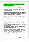 Anatomy 101 Exam 1 With 100&percnt; Correct And Verified Answers