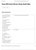 Texas RDA Exam Review Study Guide Q&A&period;