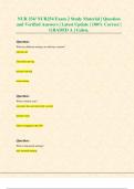 NUR 254&sol; NUR254 Exam 2 Study Material &vert; Question and Verified Answers &vert; Latest Update &vert; 100&percnt; Correct &vert; GRADED A &vert; Galen&period;