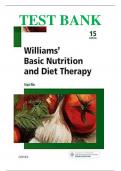 Williams&rsquo; Basic Nutrition & Diet Therapy &ndash; Test Bank &vert; 15th Edition &vert; Staci Nix &vert; Latest 2024&sol;2025 Complete Exam Resource