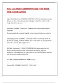 NSG 121 Health Assessment HESI Final Exam with correct answers&comma;