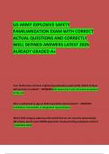 US ARMY EXPLOSIVE SAFETY FAMILIARIZATION EXAM WITH CORRECT ACTUAL QUESTIONS AND CORRECTLY WELL DEFINED ANSWERS LATEST 2025  ALREADY GRADED A&plus;