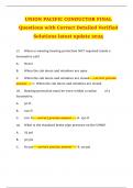 UNION PACIFIC CONDUCTOR FINAL Questions with Correct Detailed Verified Solutions latest update 2025