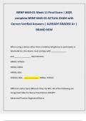 NRNP 6665-01 Week 11 Final Exam &vert; 2025  complete NRNP 6665-01 ACTUAL EXAM with  Correct Verified Answers &vert; ALREADY GRADED A&plus; &vert;  BRAND NEW 
