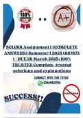 SCL1501 Assignment 1 &lpar;COMPLETE ANSWERS&rpar; Semester 1 2025 &lpar;807873 &rpar; - DUE 28 March 2025