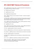 IPC CIS&sol;CIT&sol;MIT Policies & Procedures Actual Questions and Answers&vert;2025 Update&vert;100&percnt; Correct