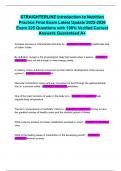 STRAIGHTERLINE Introduction to Nutrition Practice Final Exam Latest Update 2025-2026 Exam 225 Questions with 100&percnt; Verified Correct Answers Guaranteed A&plus;