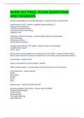 NURS 431 FINAL EXAM QUESTIONS AND ANSWERS