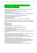 NURS 431 EXAM QUESTIONS WITH VERIFIED ANSWERS
