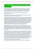 NURS 431 - EXAM &num;2 QUESTIONS AND ANSWERS