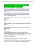 NUR431 EXAM REVIEW QUESTIONS WITH CORRECT ANSWERS