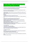 NUR 431L FINAL EXAM &lpar;ELECTRICAL&rpar; QUESTIONS AND ANSWERS