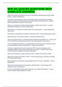 NUR 431 QUIZZES QUESTIONS WITH COMPLETE ANSWERS