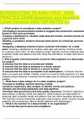 INTRODUCTION TO ANALYTICS - D491 PRACTICE EXAM Questions and Answers Latest Versions 2025