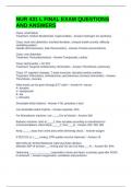 NUR 431 L FINAL EXAM QUESTIONS AND ANSWERS