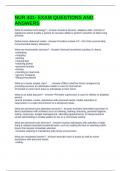 NUR 431 EXAM QUESTIONS AND ANSWERS