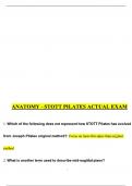 Stott Pilates Written Exam Questions And Answers With Verified Solutions Already Passed Rated A&plus;