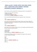 SNSA sonicOS 7 EXAM LATEST 2024 REAL EXAM &lpar;100&plus;&rpar; QUESTIONS AND CORRECT VERIFIED ANSWERS&vert;&vert; ALREADY GRADED A&plus;