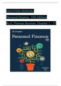 Solution Manual and Answer Guide for Personal Finance&comma; 14th Edition By &lpar;E&period; Thomas Garman&comma; 2024&rpar; Verified Chapters 1 - 17&comma; Complete Newest Version