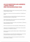 ACLS B QUESTIONS AND ANSWERS &period;LATEST UPDATE 2025&period;100&percnt;GUARANTEED PASS