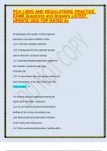 PCA LAWS AND REGULATIONS PRACTICE EXAM Questions and Answers LATEST UPDATE 2025 TOP