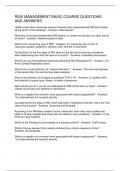 RISK MANAGEMENT BASIC COURSE QUESTIONS AND ANSWERS