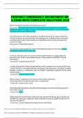 PROPHECY EMERGENCY DEPARTMENT RN A EXAM WITH COMPLETE SOLUTIONS 2025