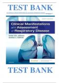 TEST BANK FOR Clinical Manifestations and Assessment of Respiratory Disease 8th Edition by Terry Des Jardins & George G&period; Burton &comma; ISBN&colon; 9780323553698 &vert;All Chapters Verified&vert; Guide A&plus;