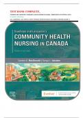TEST BANK COMPLETE&lowbar; STANHOPE AND LANCASTER'S COMMUNITY HEALTH NURSING IN CANADA - BINDER READY 4TH EDITION&comma; &lpar;2021&rpar; BY SANDRA A&period; MACDONALD  ALL CHAPTERS 1-18&vert; 4 UNITS&vert; LATEST VERSION WITH DETAILED ANSWERS&vert; VERIFIED&vert; GRADE A&plus;