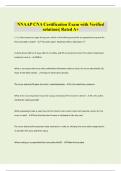 NNAAP CNA Certification Exam with Verified solutions Rated A&plus;