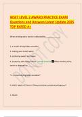WSET LEVEL 2 AWARD PRACTICE EXAM Questions and Answers Latest Update 2025 TOP RATED A&plus;