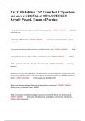 TNCC 9th Edition TNP Exam Test 127questions and answers 2025 latest 100&percnt; CORRECT Already Passed&period;&comma; Exams of Nursing