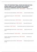 TNCC 9TH EDITION FINAL EXAM 2024-2025 ACTUAL EXAM COMPLETE QUESTIONS AND CORRECT DETAILED ANSWERS &lpar;VERIFIED ANSWERS&rpar;