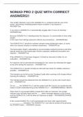 NOMAD PRO 2 QUIZ WITH CORRECT ANSWERS&excl;&excl;