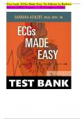 Test bank&colon; ECGs Made Easy 7th Edition by Barbara Aehlert &lpar;2022&rpar; Chapters 1 &ndash;10 &lpar;Complete Guide&rpar;